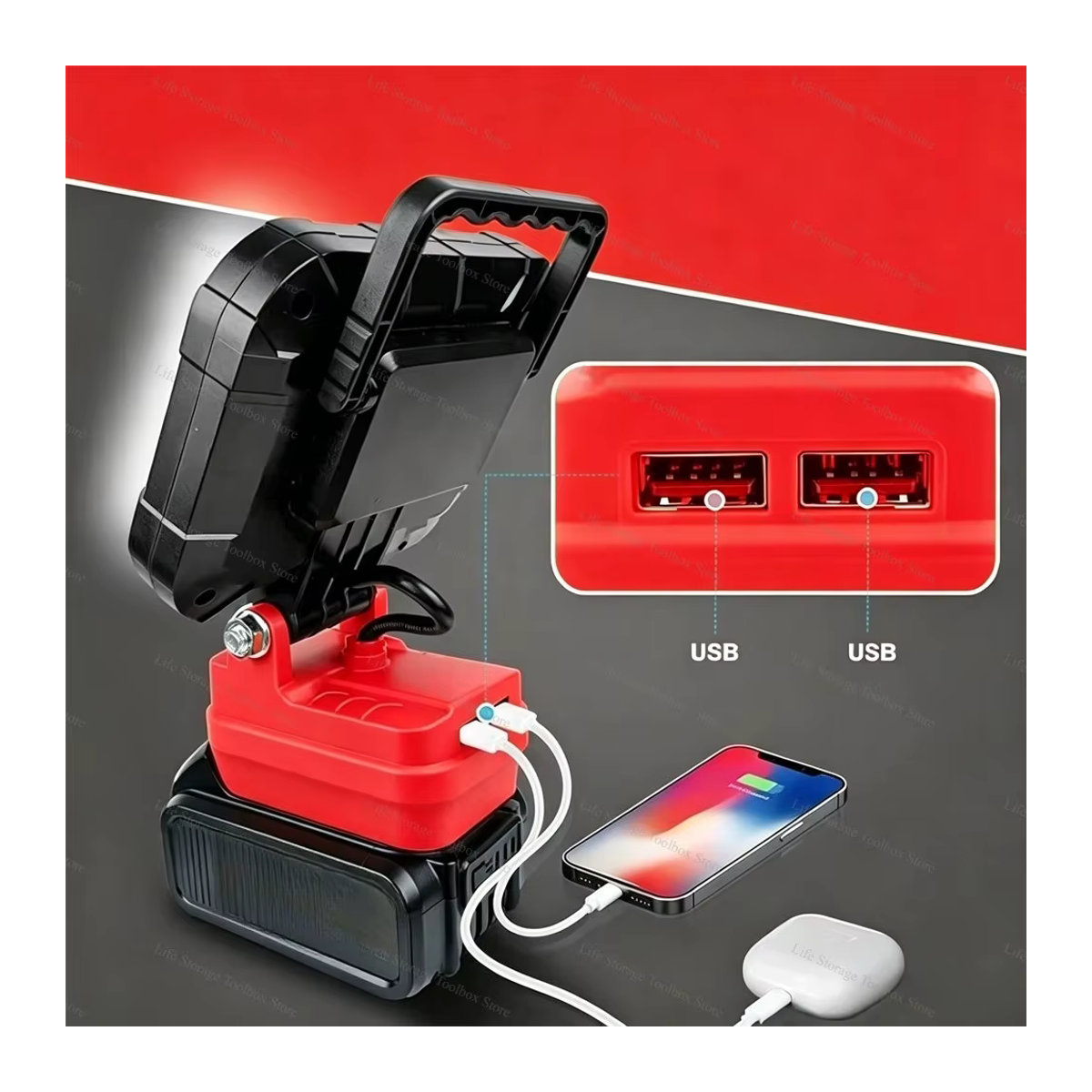 Milwaukee M18 LED Tragbarer Akku-Scheinwerfer für Outdoor und Arbeit - Bild 5
