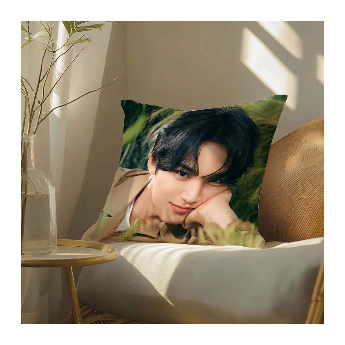 Mingyu Kissenbezug mit Muster in Schwarz und Mehrfarbig für dein Wohnzimmer-Sofa und Schlafzimmer - Bild 5