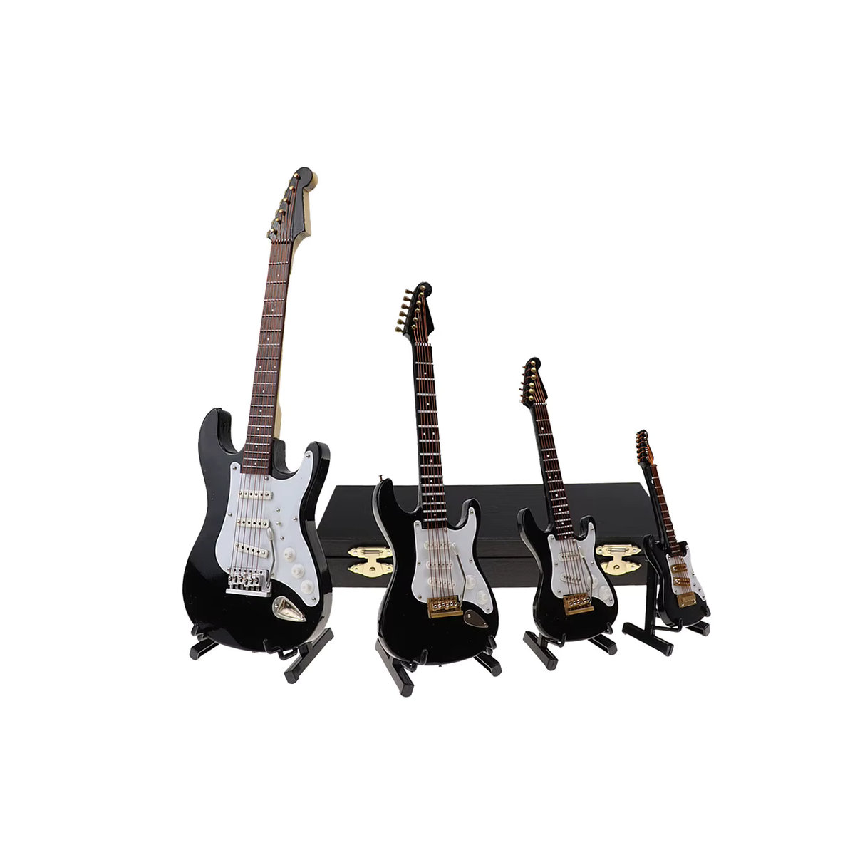 Mini-E-Gitarre aus Holz von MARX in Mehrfarbig als dekoratives Musikinstrument-Modell - Bild 5