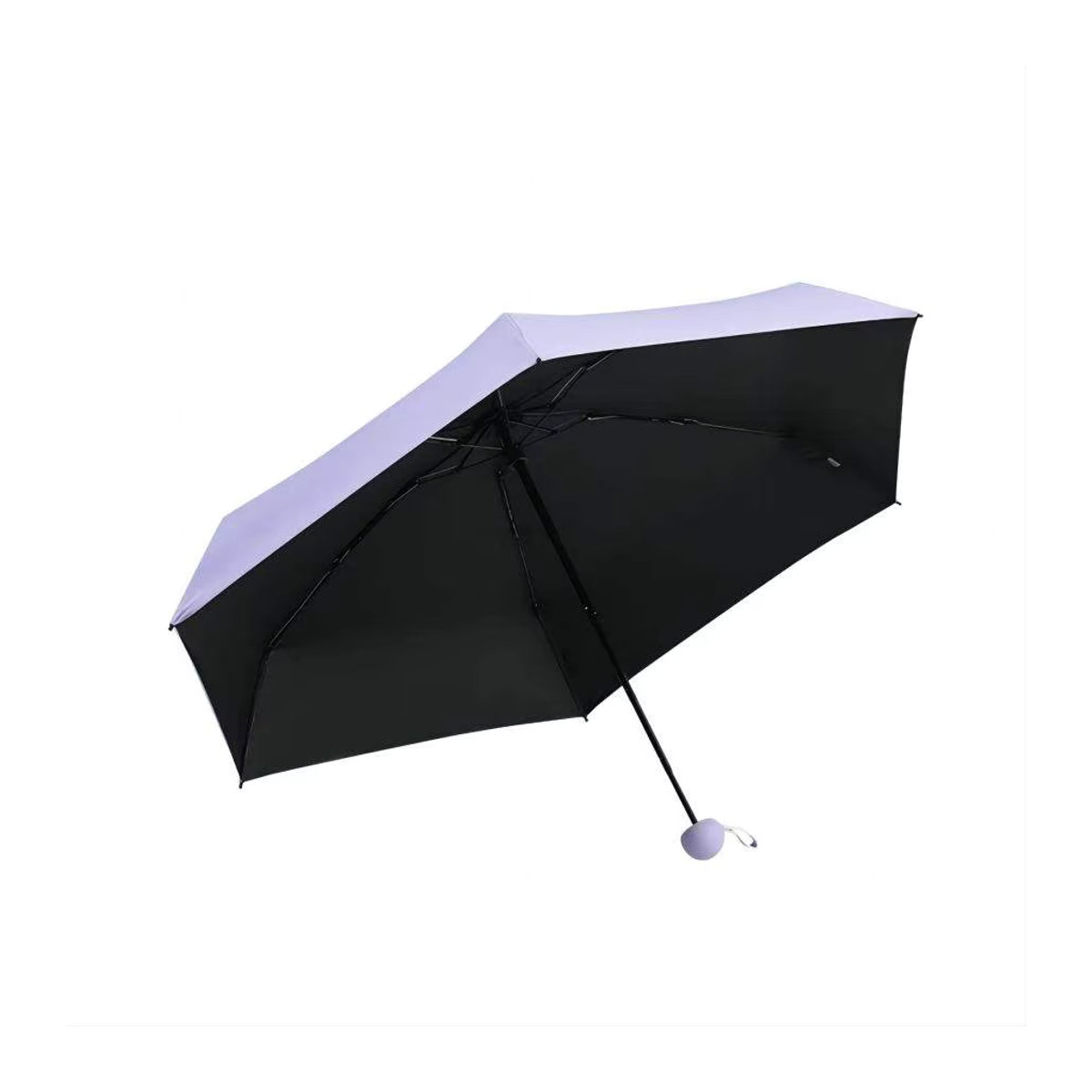 Mini faltbarer Regenschirm mit UV-Schutz und Aufbewahrungsbox, tragbarer Dual-Use Sonnenschirm in Grün und Bunt - Bild 5