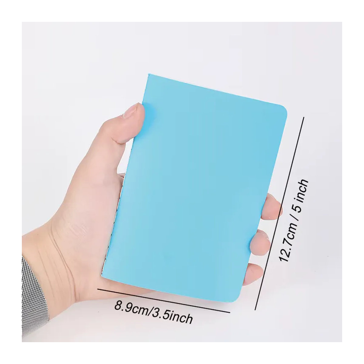 Mini-Linienbuch bunter Notizblock mit Kartonbezug, mehrfarbig, B: 8,9 cm, H: 12,7 cm, 60 Seiten - Bild 2