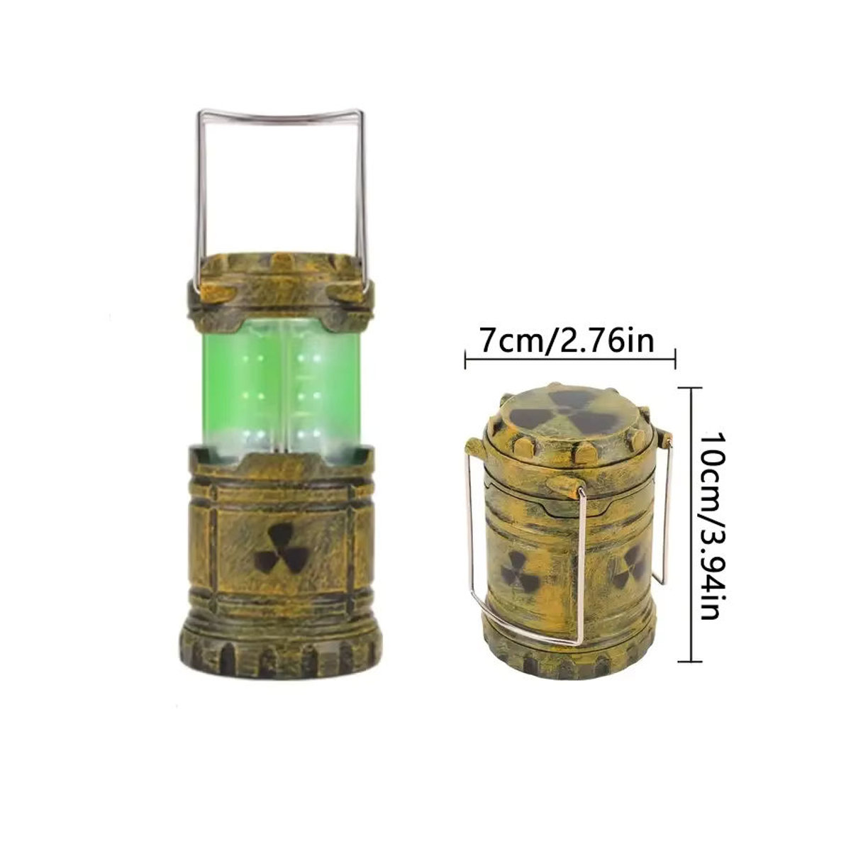 Mini-Nuclear-Reaktor-Laterne als nukleares Nachtlicht im Industrial-Look, Farbe: Grün - Bild 6