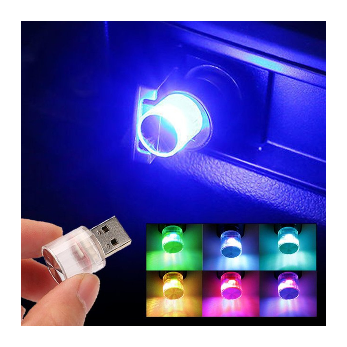 Mini USB LED Auto Ambiente Licht Bunt für die Innenraumbeleuchtung aus Kunststoff - Bild 1