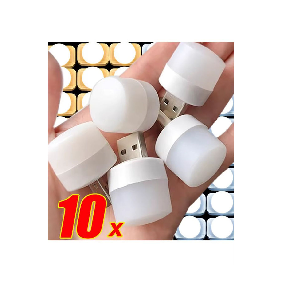 Mini USB Nachtlicht Warm Weiß mit Augenschutz für Computer und Powerbank zum Lesen - Bild 7