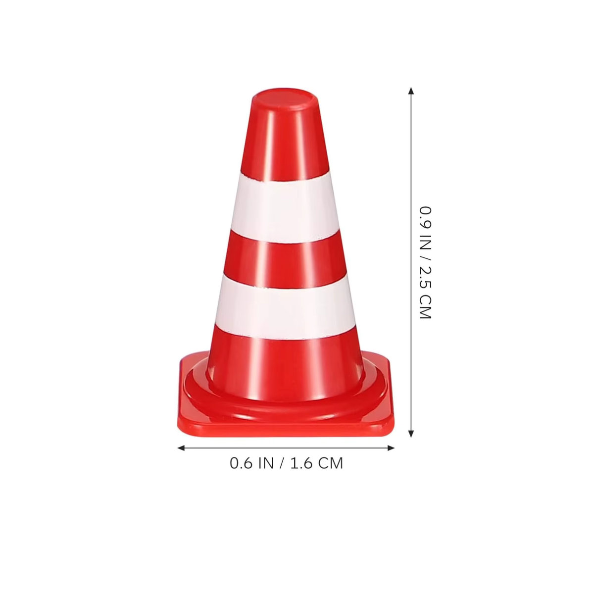 Mini-Verkehrskegel XYTLEZONE in Rot aus Kunststoff als Simulation und Kuchenaufsatz - Bild 2