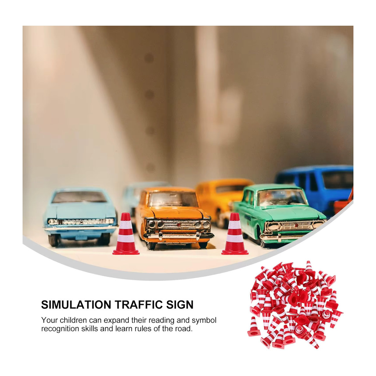 Mini-Verkehrskegel XYTLEZONE in Rot aus Kunststoff als Simulation und Kuchenaufsatz - Bild 3