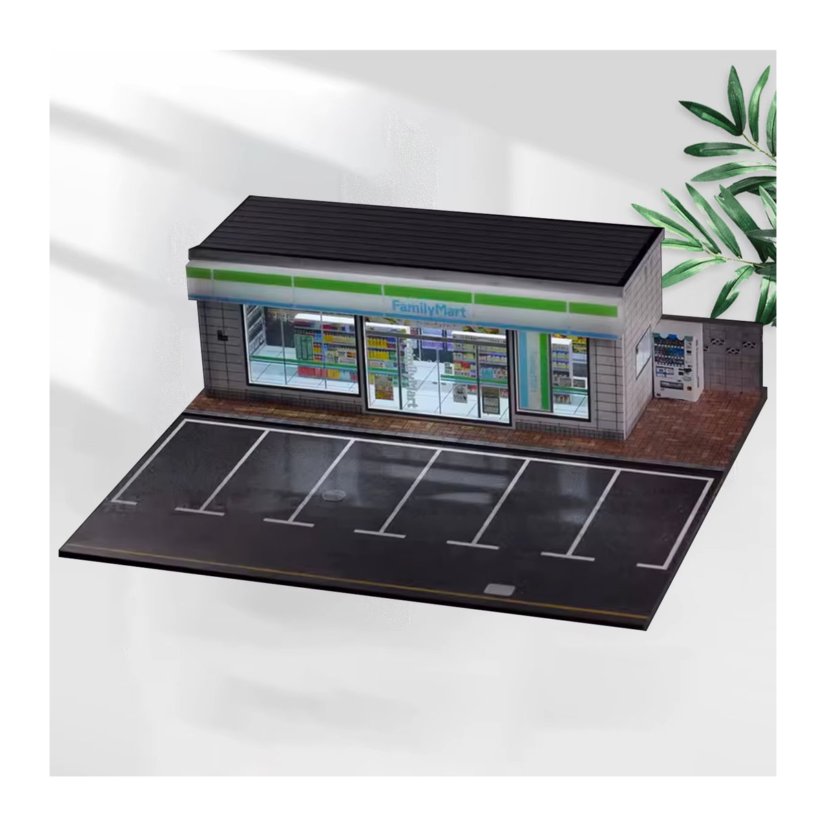 Miniatur Diorama Auto Garage und Convenience Store im Maßstab 1/64 mit LED Beleuchtung, mehrfarbig - Bild 3