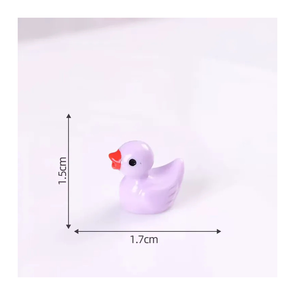 Miniatur-Enten aus Kunstharz in Lila und Rosa für deinen Feengarten und DIY-Dekorationen - Bild 3