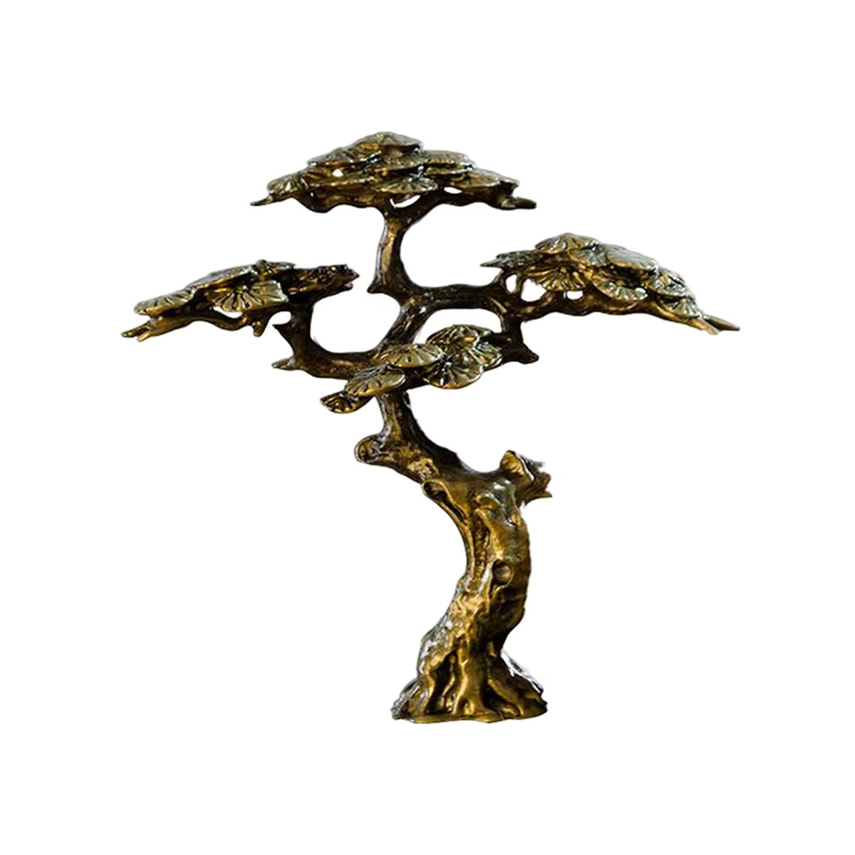 Miniatur Kiefer Figur aus Kupfer und Gold für Bonsai und Landschaftsdekorationen - Bild 6