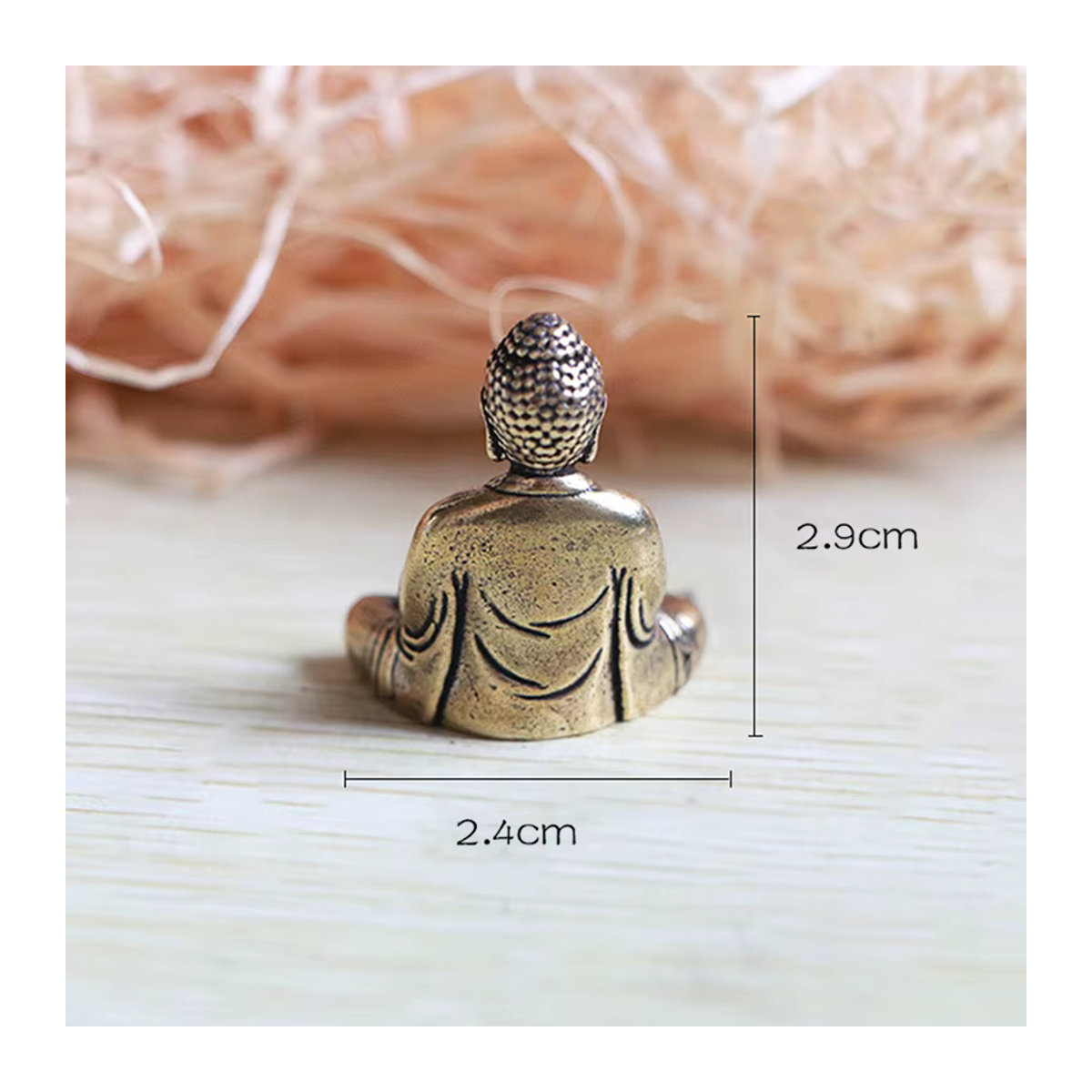 Miniatur-Shakyamuni-Buddha-Statue aus Messing in Gold und Kupfer, stehende orientalische Buddha-Figur - Bild 1