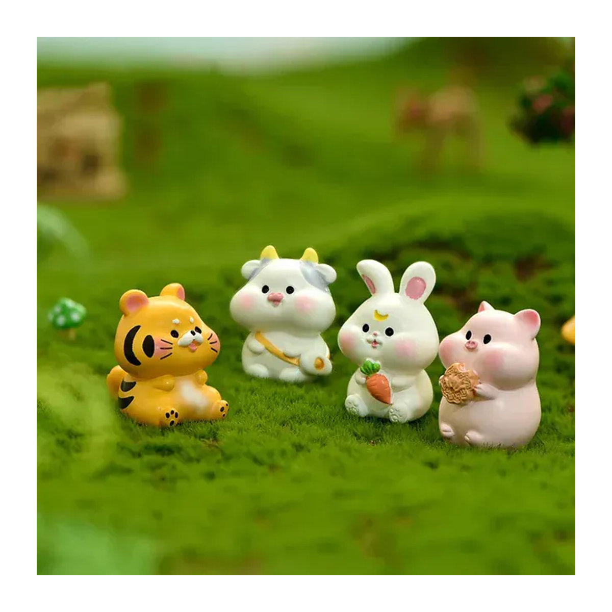 MINIDEAL Miniatur Tierfiguren aus Kunstharz in Bunt für Terrarium und Garten Dekoration - Bild 1