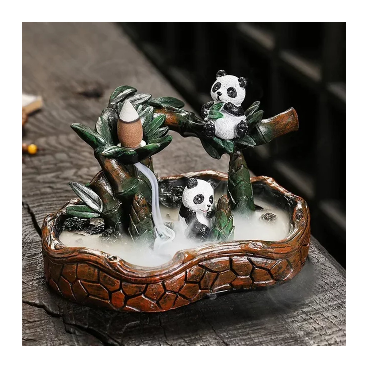 MINIDEAL Rückfluss-Weihrauchbrenner Panda aus Kunstharz, mehrfarbig - Bild 1