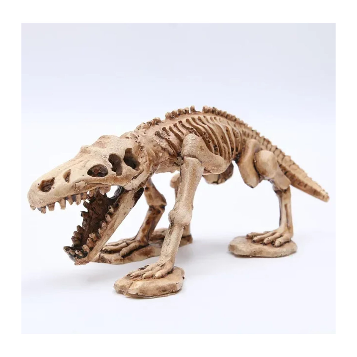 MINIDEAL Schädel Aquarium Dekoration aus Kunstharz in Beige als Halloween Ornament und Desktop-Dekoration - Bild 1