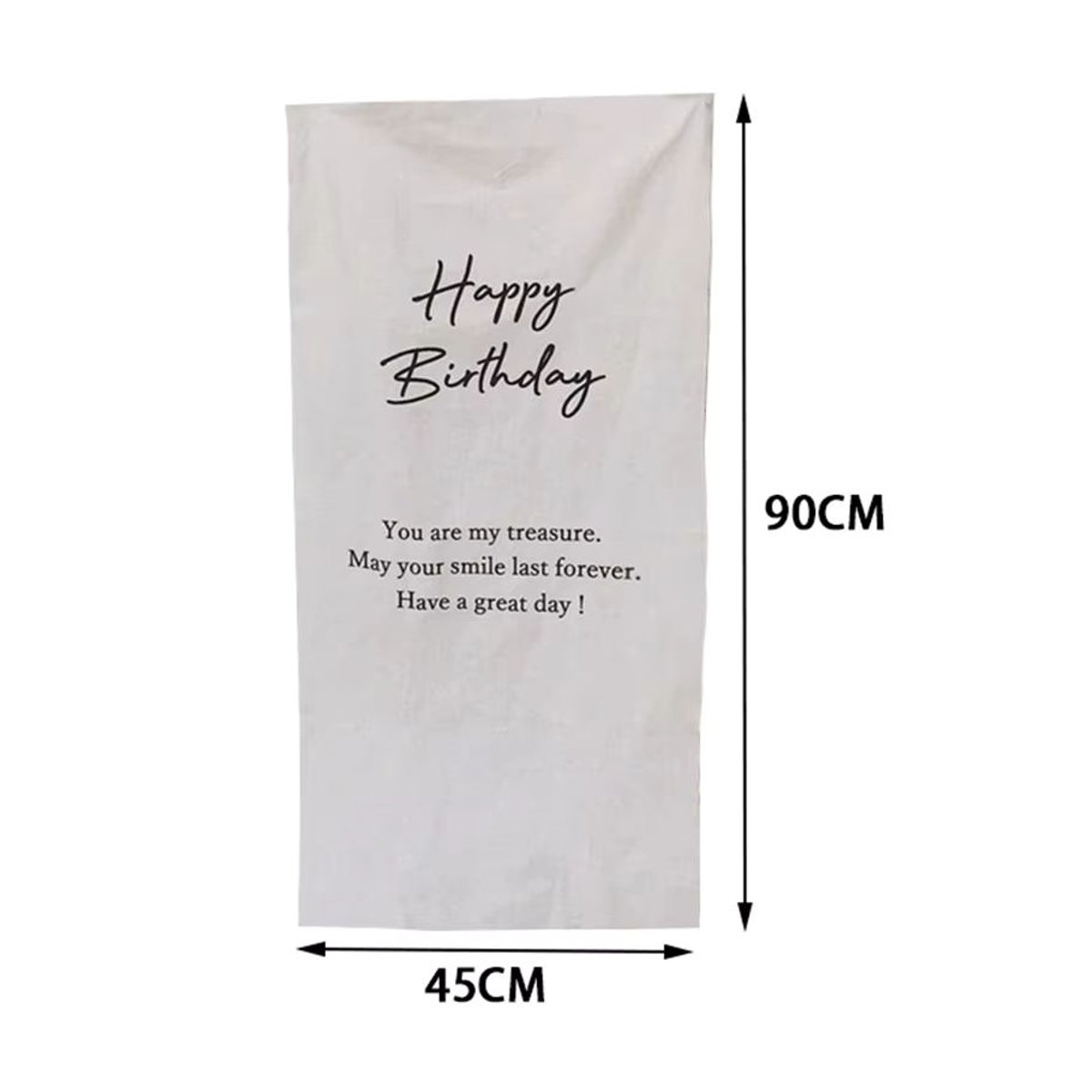 Minimalistische Geburtstag Dekoration aus Textil mit Alles Gute zum Geburtstag Schriftzug in Weiß - Bild 5