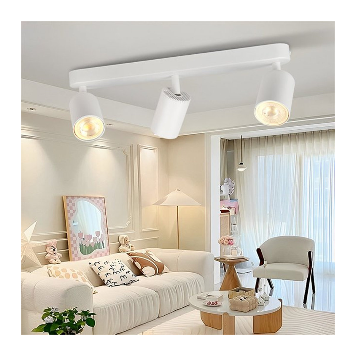 Minimalistische LED-Deckenleuchte von CANMEIJIA als Deckenstrahler mit GU10-Fassung für Wohnzimmer, Schlafzimmer, Flur oder Küche - Bild 1