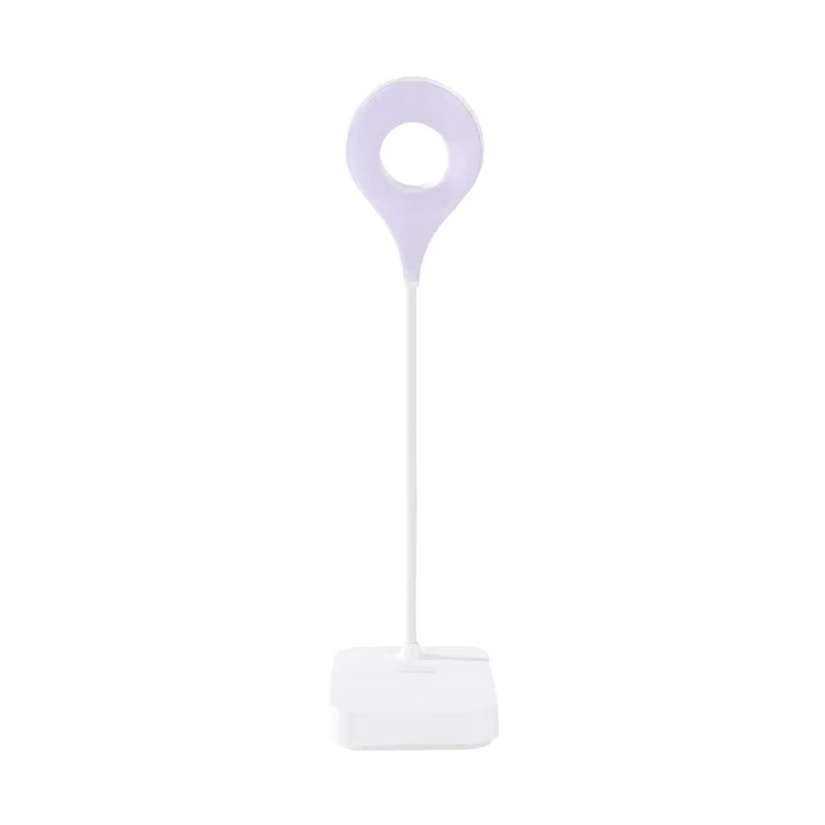 Minimalistische LED-Nachttischlampe in Weiß für Studium und Schlafzimmer mit integriertem Ladegerät - Bild 4