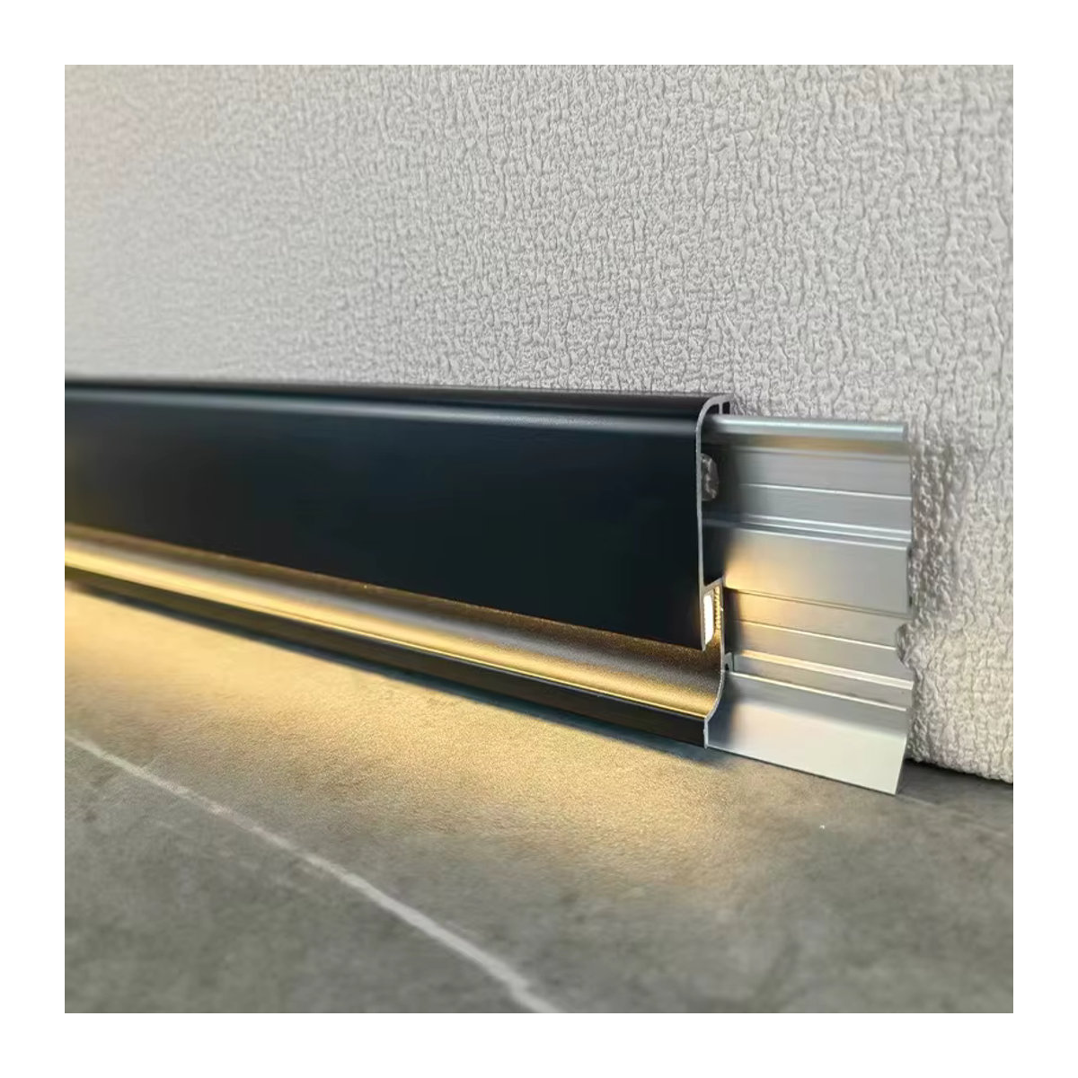 Minimalistische LED-Sockel-Linie Aluminium Profil Oberfläche Montiert Ksdligh Bodenlampe für Wohnzimmer und Korridor H: 5/8 cm - Bild 2