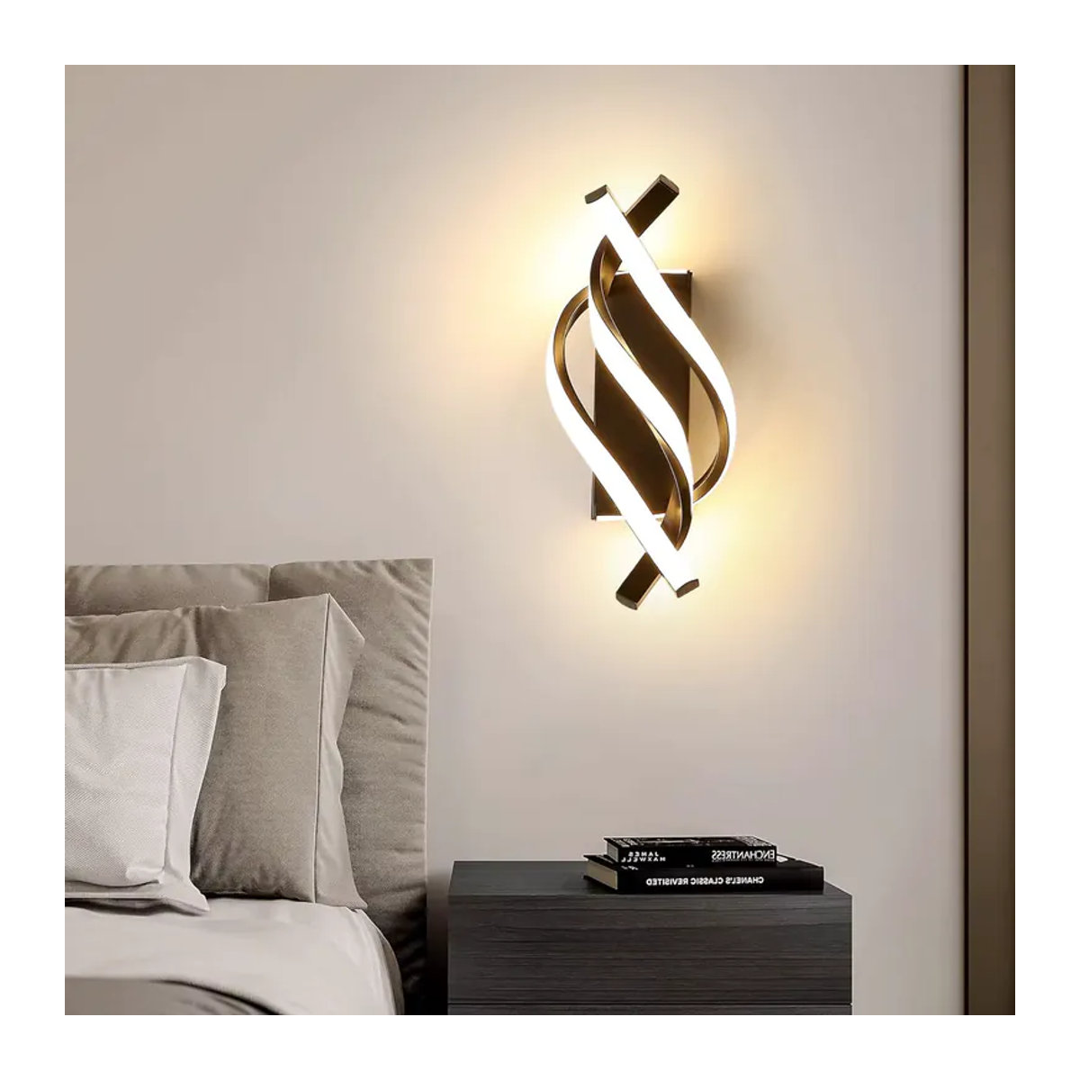 Minimalistische LED-Wandleuchte Bianco Caldo in Schwarz mit 22 W und 2500 lm für dein Wohnzimmer - Bild 2