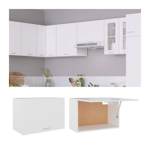 Minimalistischer Hängeschrank für Küche und Wohnraum in Weiß, B/T/H: 60 x 31 x 40 cm
