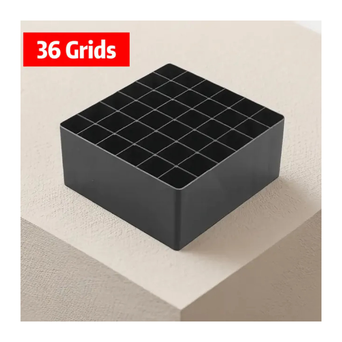 Minimalistischer Kunstmarker Stifthalter aus Kunststoff in Schwarz mit 36 Fächern für deine Desktop-Organisation - Bild 1