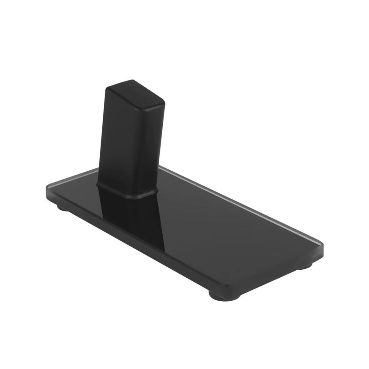 Minimalistischer Präsentationsständer aus Glas mit rutschfester Spiegelglasbasis in Schwarz - Bild 3