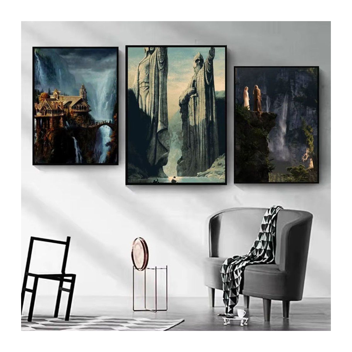 Minimalistischer Rivendell Film Poster Aufkleber aus wasserfestem Papier für deine Wanddekoration, Mehrfarbig, Rechteckig - Bild 1