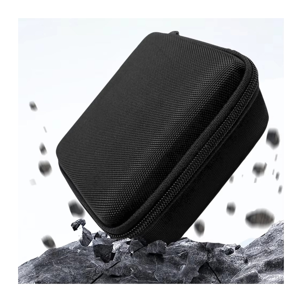 Minimalistischer USB-Stick Etui und SD-Karten Halter Organizer in Schwarz zur Aufbewahrung von Elektronik-Zubehör - Bild 2