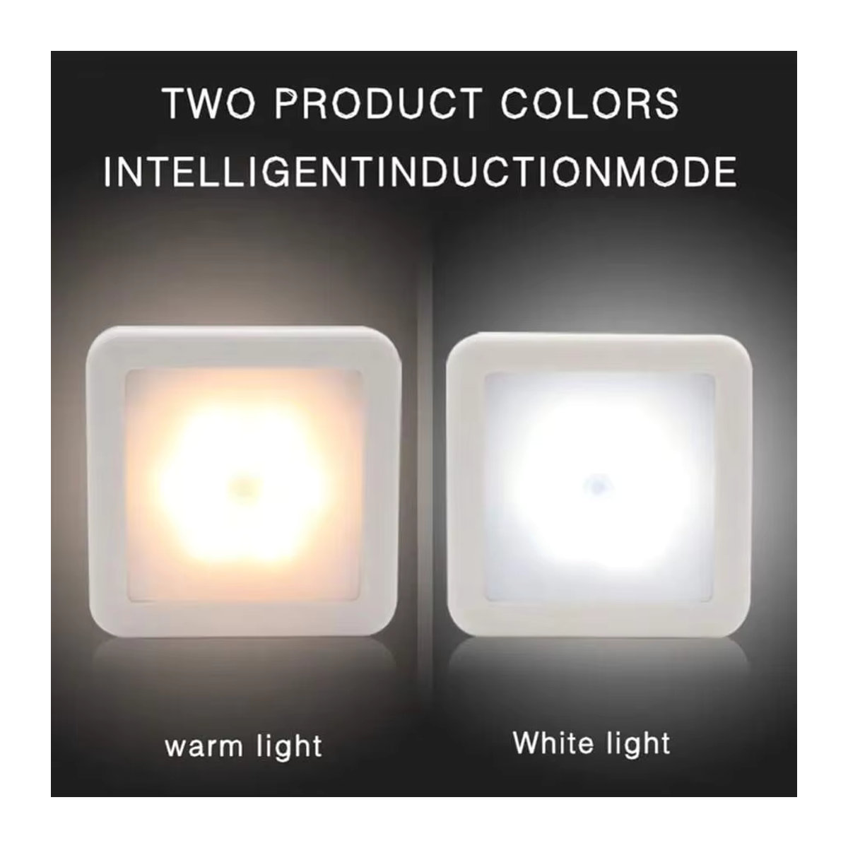 Minimalistisches 6-LED Nachtlicht mit Bewegungsmelder in Weiß aus Kunststoff für Büro und Treppen - Bild 2