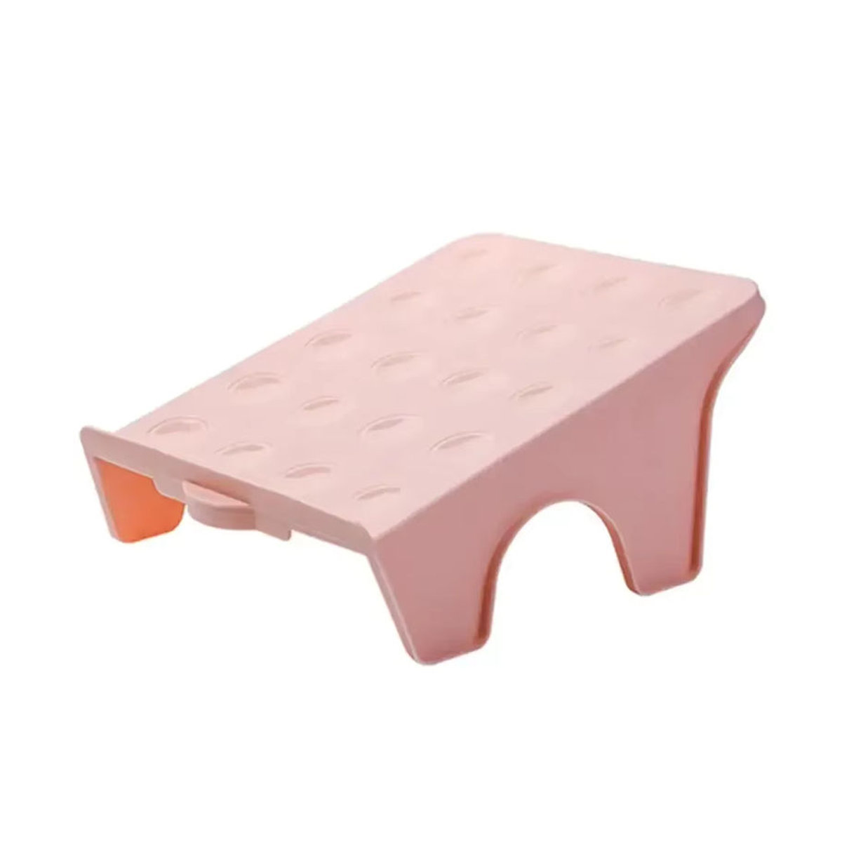 Minimalistisches Doppel-Schuhregal aus Kunststoff in Weiß oder Rosa - Bild 4