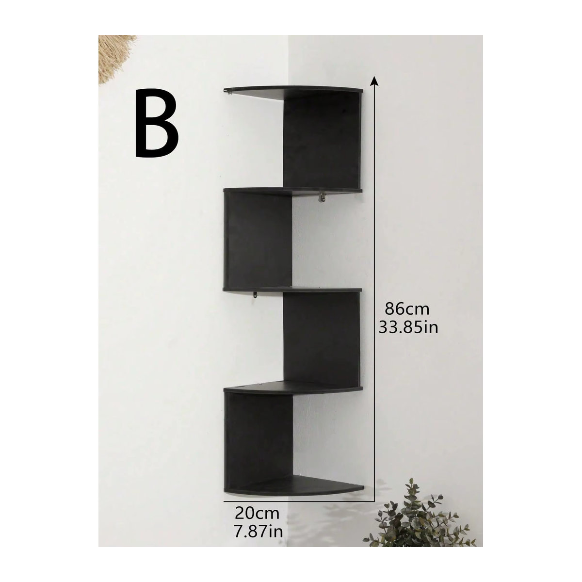 Minimalistisches Eckregal als schwebendes Wandregal in Weiß für Wohnzimmer und Küche - Bild 3