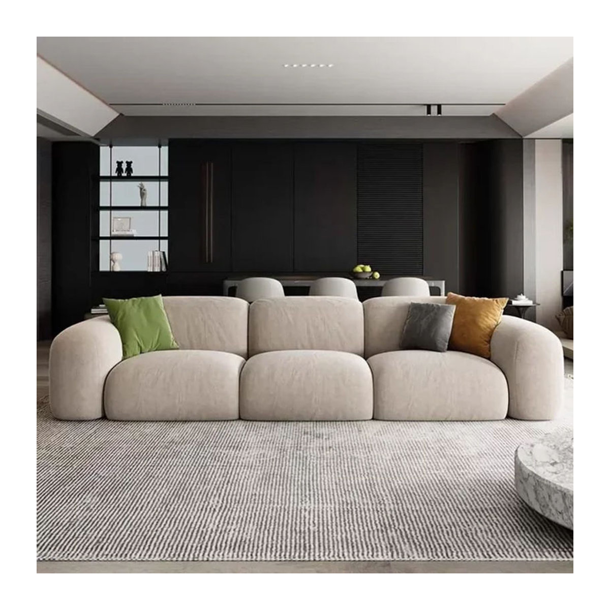 Minimalistisches Ecksofa von DUTRIEUX in Beige für dein modernes Wohnzimmer - Bild 1