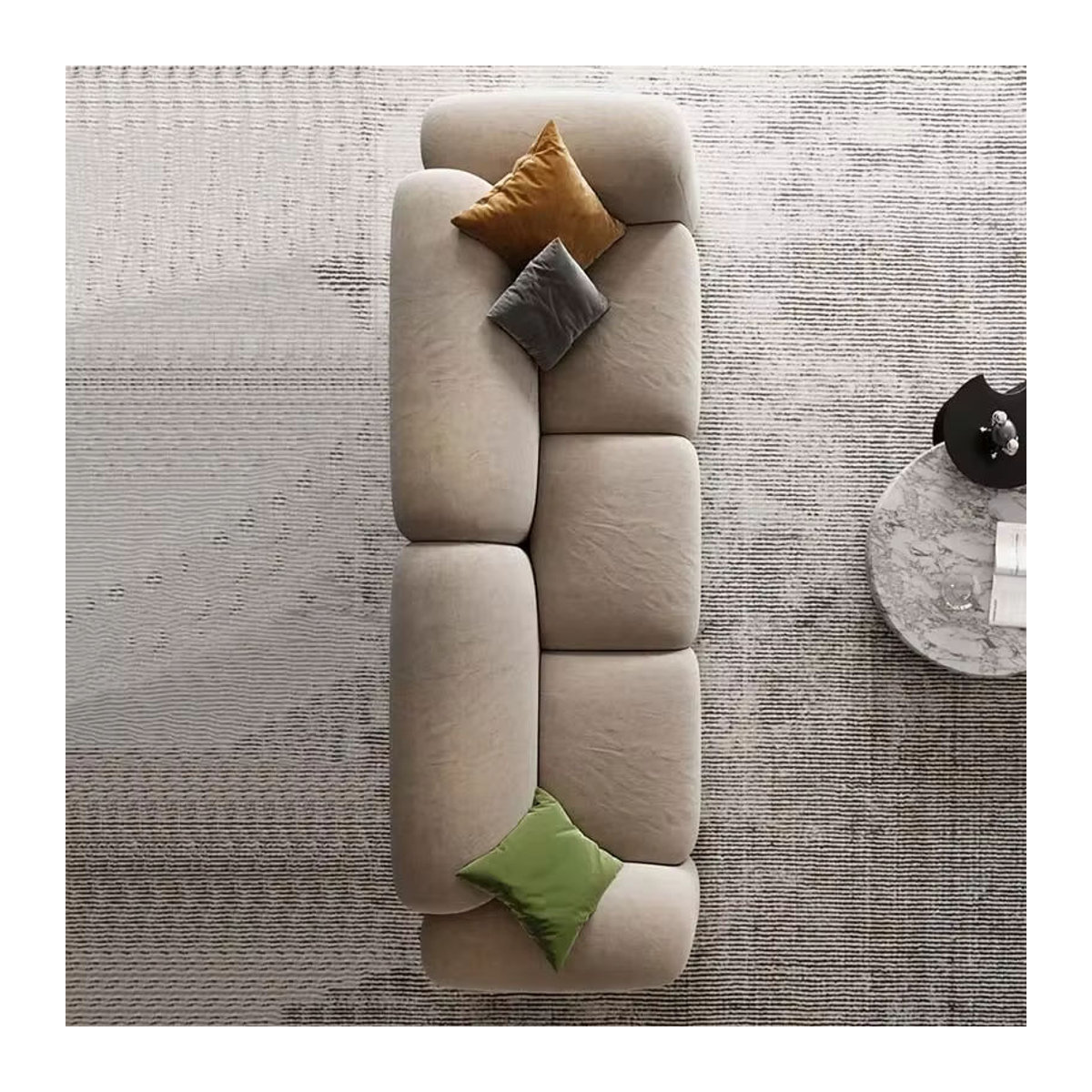 Minimalistisches Ecksofa von DUTRIEUX in Beige für dein modernes Wohnzimmer - Bild 5