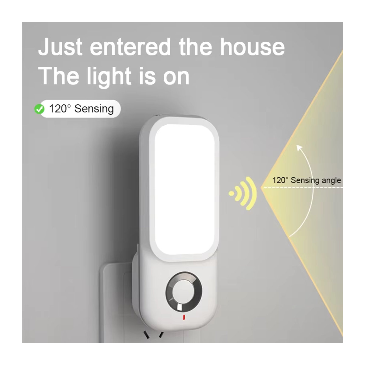 Minimalistisches LED-Nachtlicht mit Bewegungsmelder und kabelloser Ladefunktion für Schlafzimmer, Flur und Badezimmer inklusive Wandhalterung - Bild 3