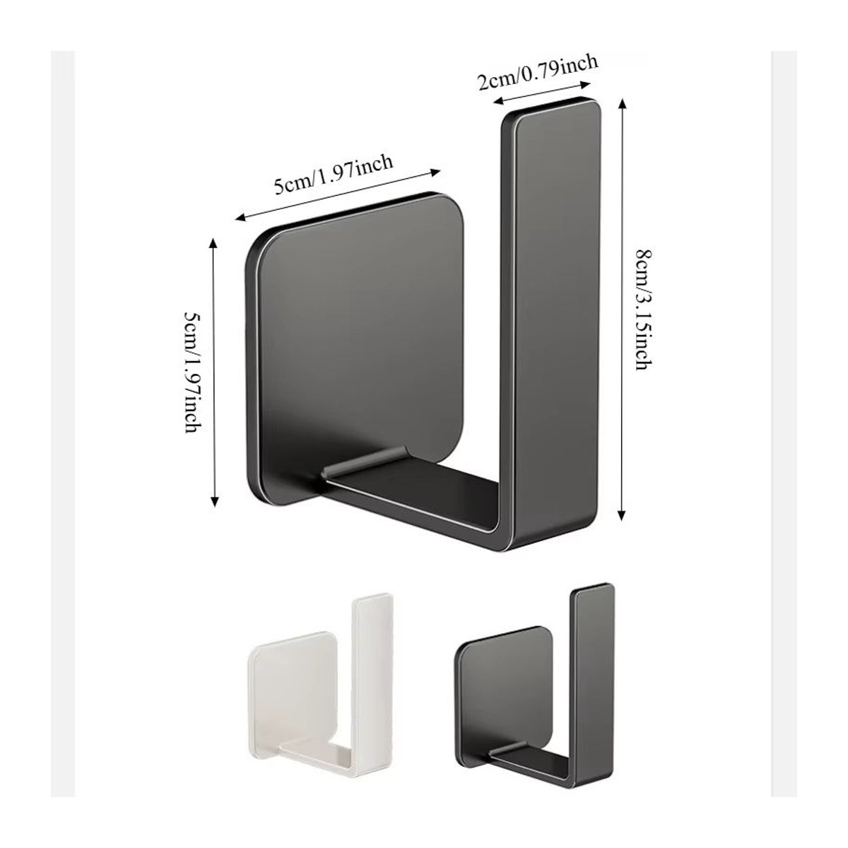 Minimalistisches Metall-Wandregal ohne Bohren für TV-Box, Router und Steckdosenleiste in Grau oder Schwarz - Bild 3