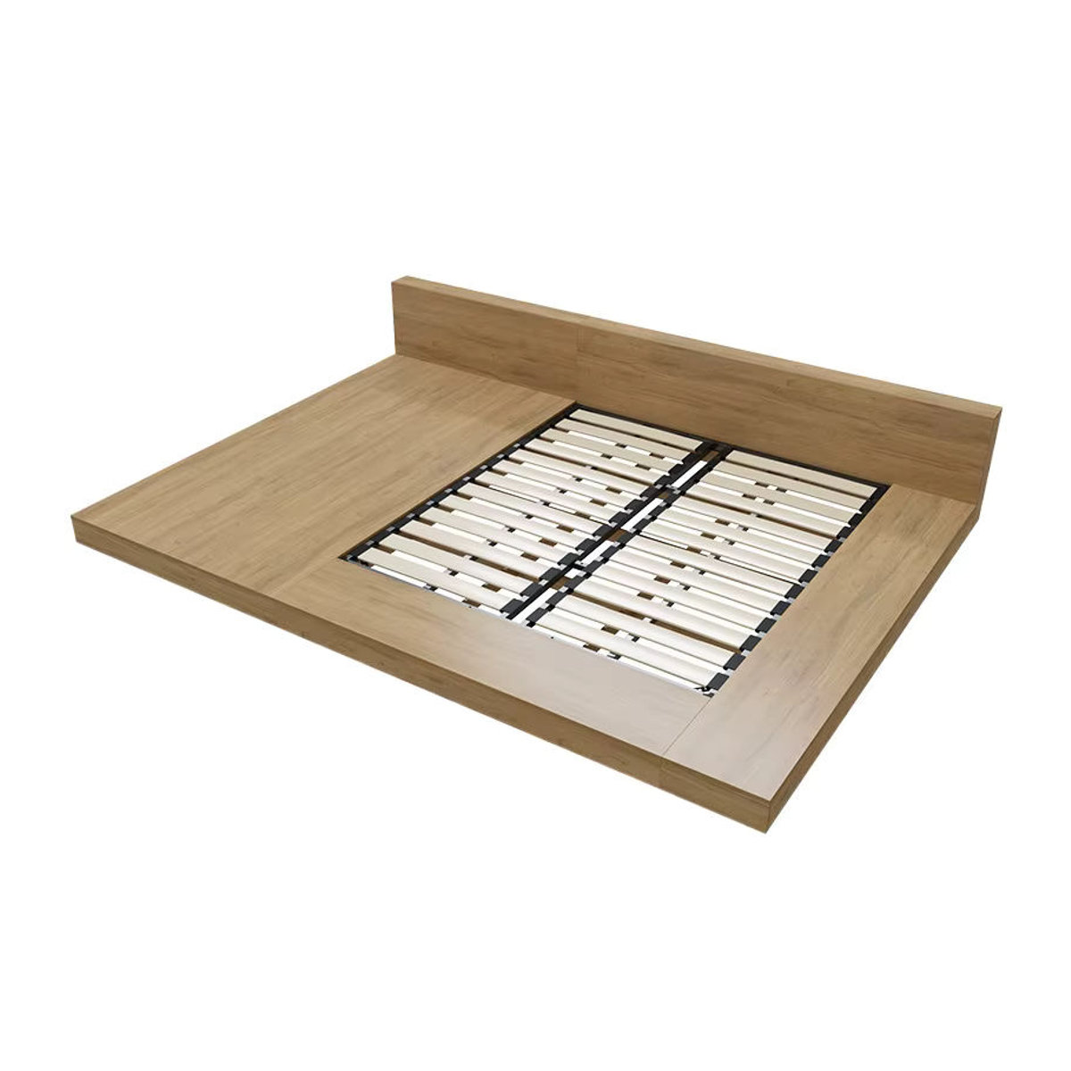 Minimalistisches Tatami-Futonbett aus Massivholz in Natur - Bild 4