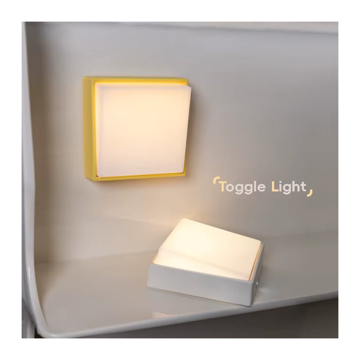 Minimalistisches weißes LED-Nachtlicht mit USB-Ladefunktion und Magnetbefestigung für dein Schlafzimmer oder den Nachttisch - Bild 3