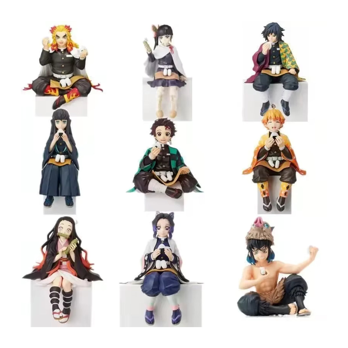 MINISO Anime Demon Slayer Figur Tanjiro Nezuko Kyoujurou Tengen Tokitou Muichirou mehrfarbig aus Kunststoff - Bild 2