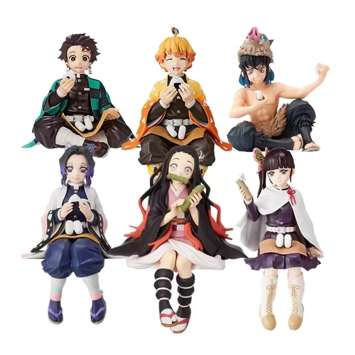 MINISO Anime Demon Slayer Figur Tanjiro Nezuko Kyoujurou Tengen Tokitou Muichirou mehrfarbig aus Kunststoff - Bild 3