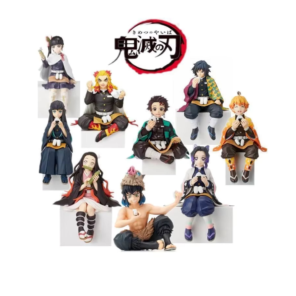 MINISO Anime Demon Slayer Figur Tanjiro Nezuko Kyoujurou Tengen Tokitou Muichirou mehrfarbig aus Kunststoff - Bild 4