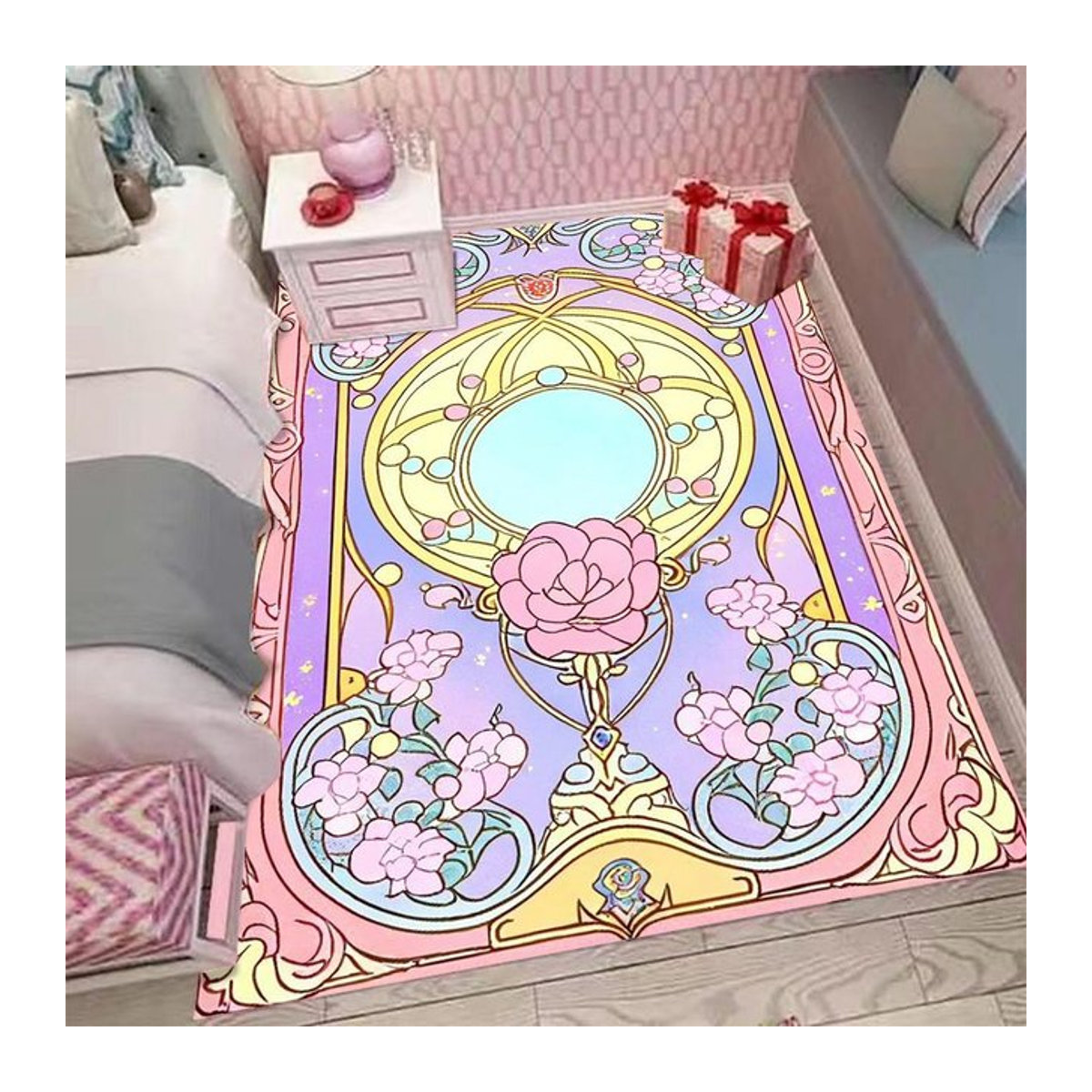 Miniso Card Captor Sakura Teppich für Kinder in Rosa und Mehrfarbig, B/B: 120 x 160 cm - Bild 1