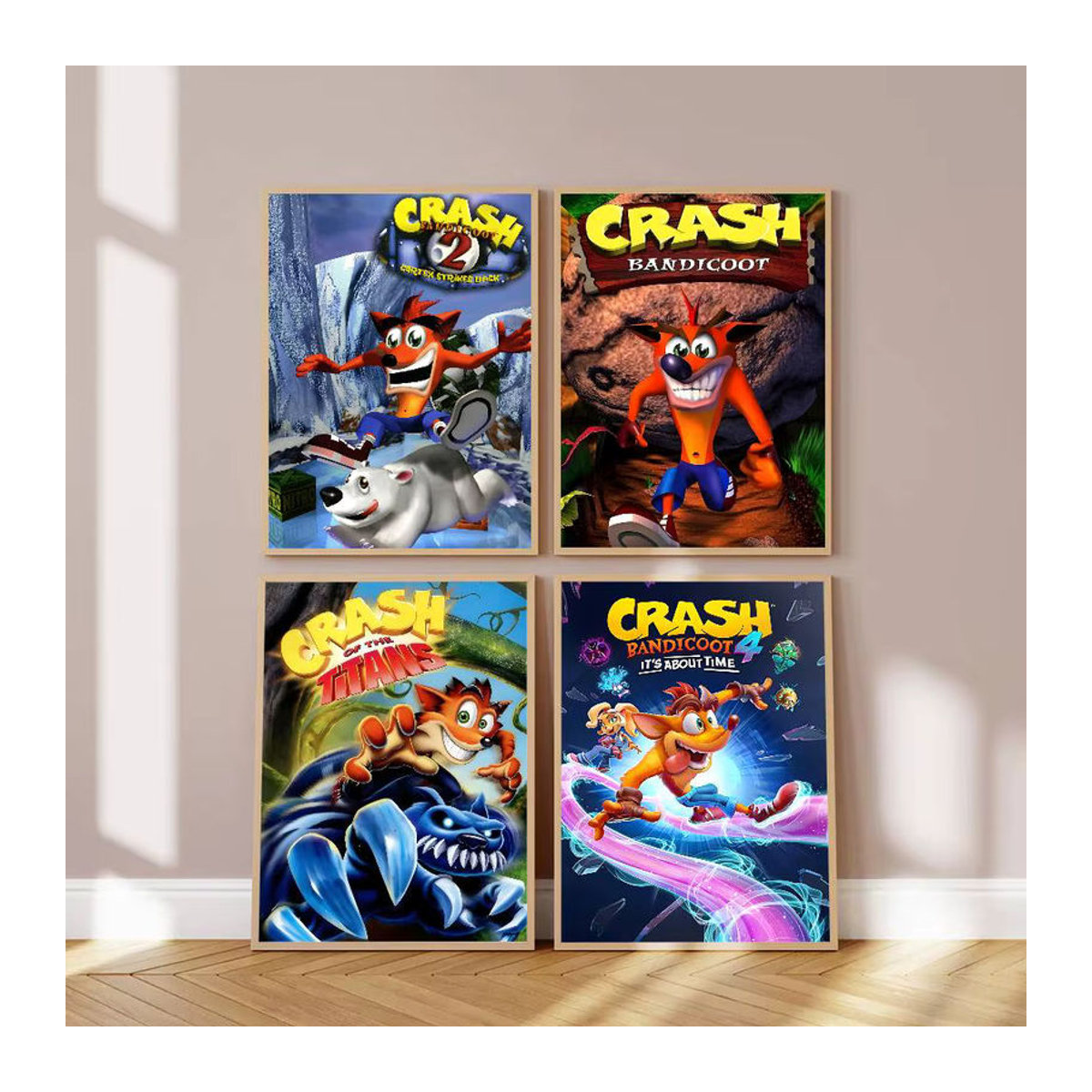 MINISO Crash Bandicoot Wandsticker aus wasserfestem Papier, mehrfarbig, rechteckig - Bild 2