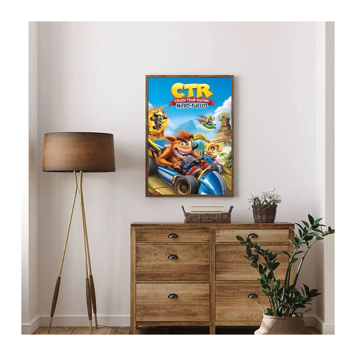 MINISO Crash Bandicoot Wandsticker aus wasserfestem Papier, mehrfarbig, rechteckig - Bild 3