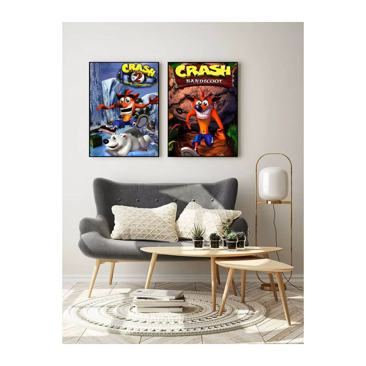 MINISO Crash Bandicoot Wandsticker aus wasserfestem Papier, mehrfarbig, rechteckig - Bild 5