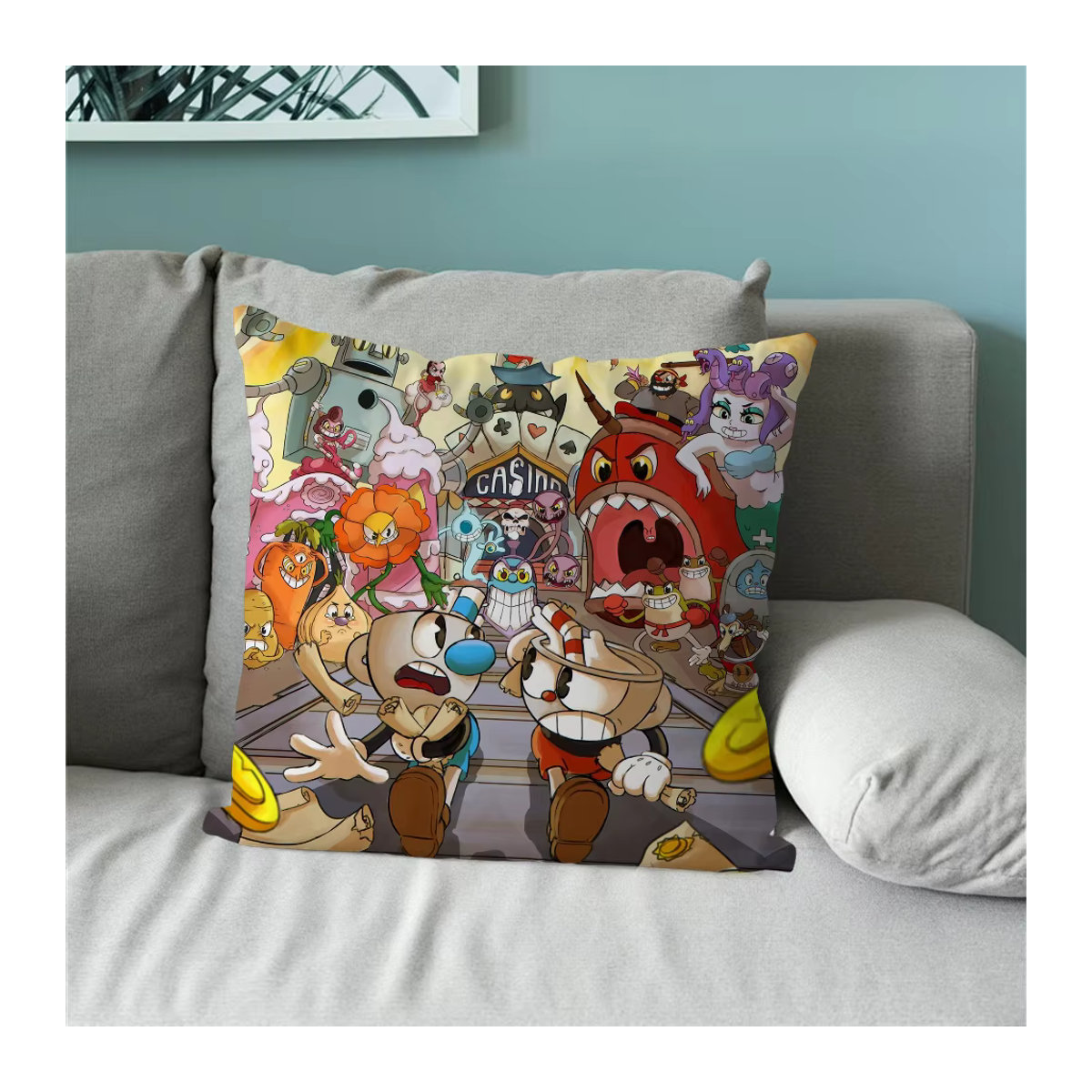 MINISO Cuphead Kissenbezug mehrfarbig - Bild 3