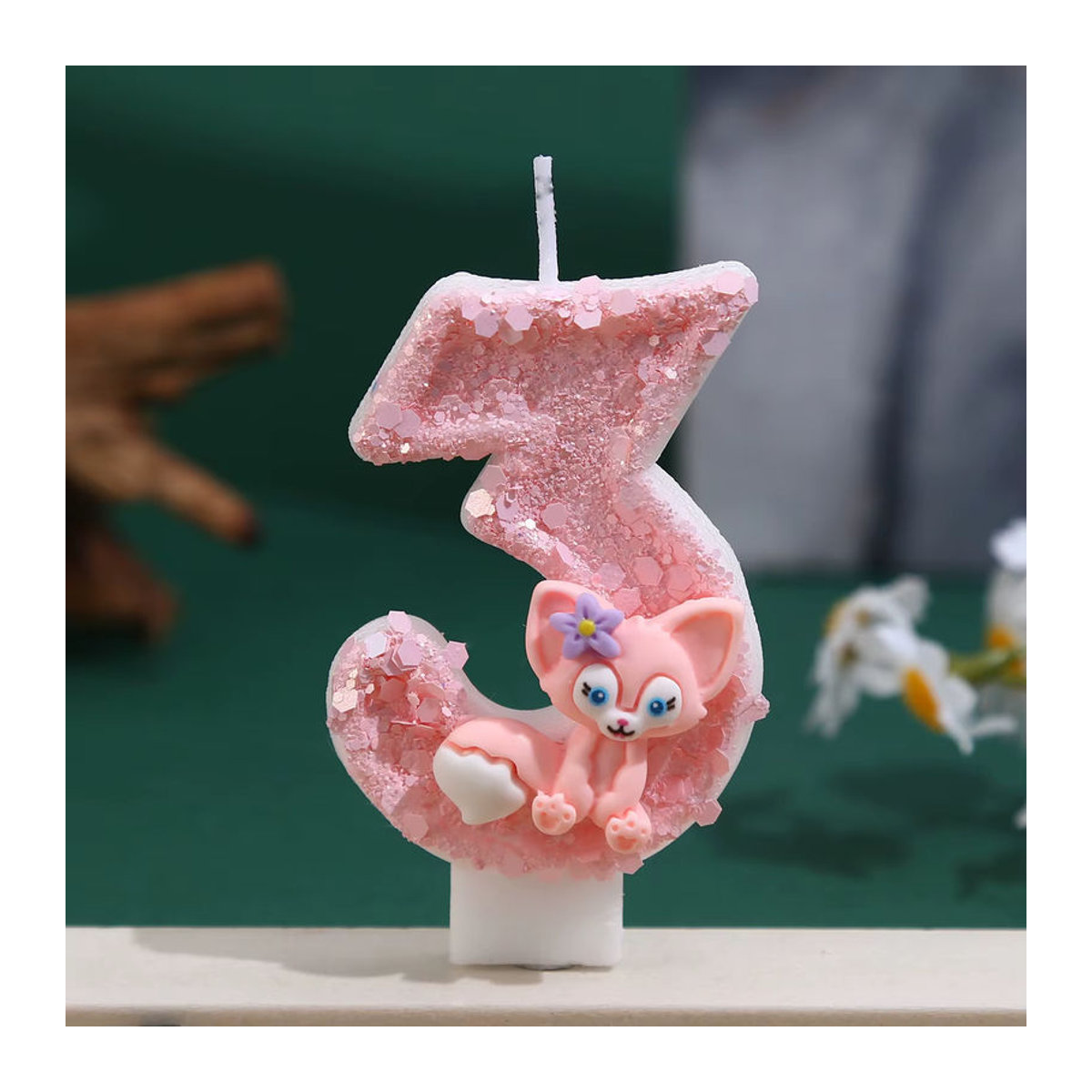 MINISO Figurenkerze Prinzessin in Rosa als kreative Geburtstagskuchenkerze aus Wachs - Bild 2