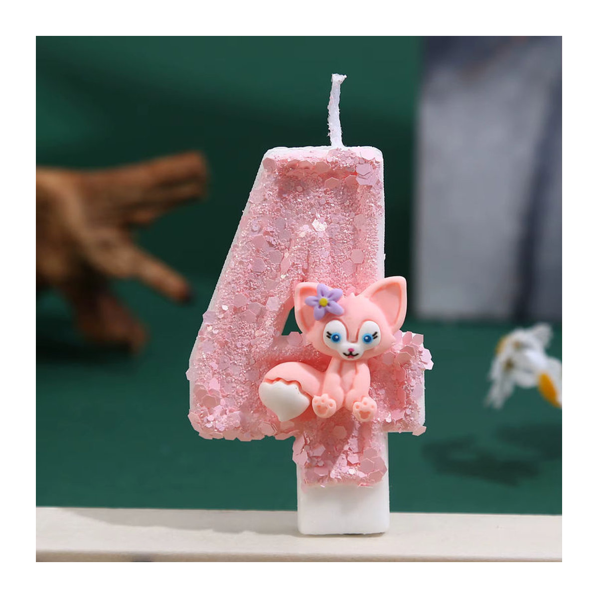 MINISO Figurenkerze Prinzessin in Rosa als kreative Geburtstagskuchenkerze aus Wachs - Bild 4