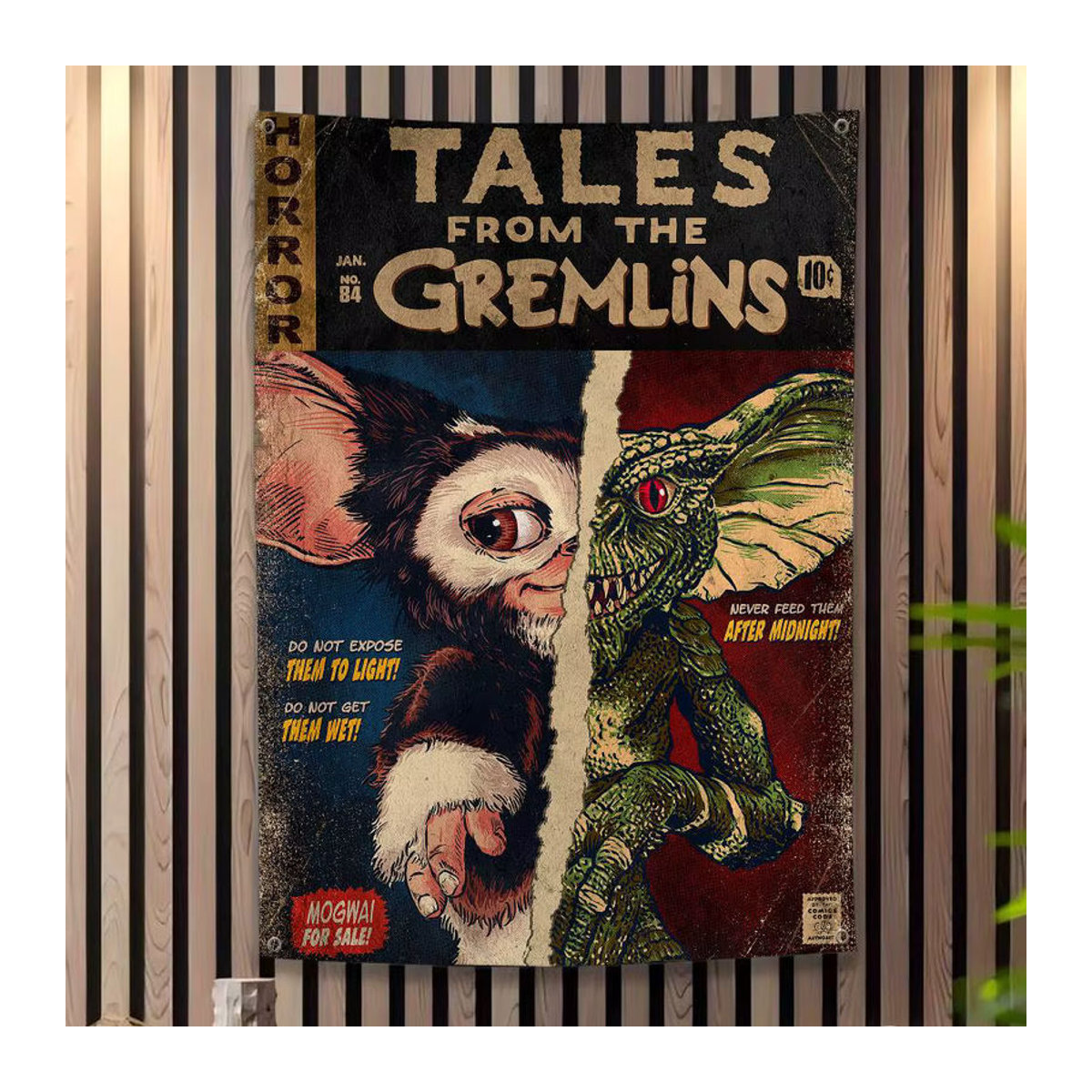 MINISO Gremlins Wandbehang Vintage Banner Dekoration mehrfarbig - Bild 2