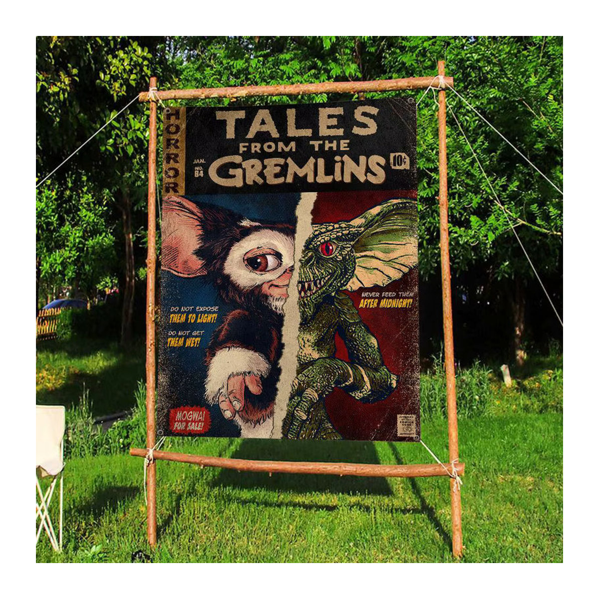 MINISO Gremlins Wandbehang Vintage Banner Dekoration mehrfarbig - Bild 5