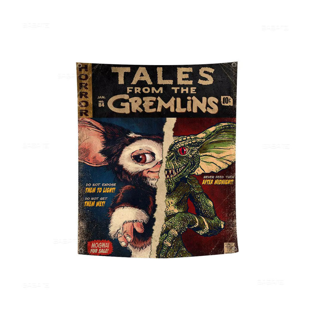 MINISO Gremlins Wandbehang Vintage Banner Dekoration mehrfarbig - Bild 7