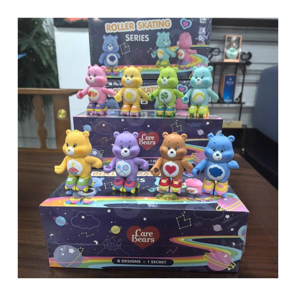 Miniso Kawaii Care Bears Blind Box Mini Regenbogen Bär Figur aus Kunststoff, mehrfarbig - Bild 1